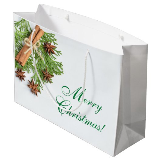 Sac cadeau de Noël Greens et objets (Dos Angle)