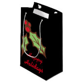 Sac cadeau de Noël Holly (Devant Angle)