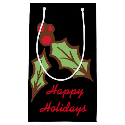 Sac cadeau de Noël Holly (Devant)