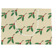 Sac cadeau de Noël Holly Name (Dos)