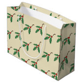 Sac cadeau de Noël Holly Name (Dos Angle)