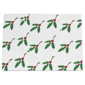 Sac cadeau de Noël Holly rustique (Devant)