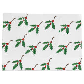 Sac cadeau de Noël Holly rustique (Dos)