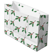 Sac cadeau de Noël Holly rustique (Devant Angle)