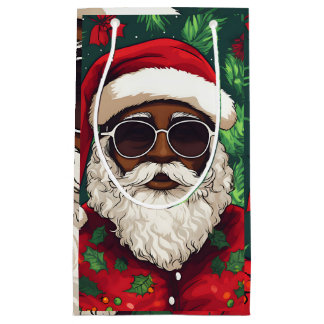 Sac cadeau de Noël Jolly Black Père Noël