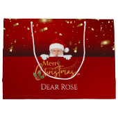 Sac cadeau de Noël Joyeux Père Noël personnalisé (Dos)