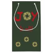 Sac cadeau de Noël Joyous Light Heart Wreath (Dos)