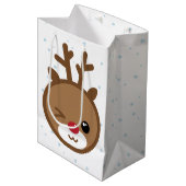 Sac cadeau de Noël Kawaii Reindeer (Devant Angle)