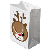 Sac cadeau de Noël Kawaii Reindeer (Dos Angle)