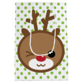 Sac cadeau de Noël Kawaii Reindeer (Dos)