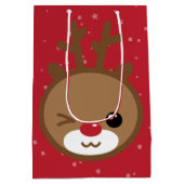 Sac cadeau de Noël Kawaii Reindeer (Dos)