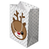 Sac cadeau de Noël Kawaii Reindeer (Dos Angle)