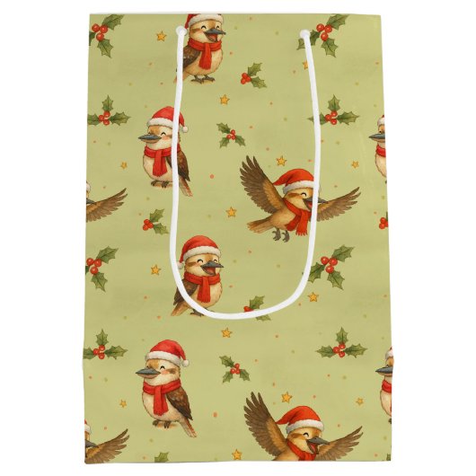 Sac cadeau de Noël Kookaburra Watercolor (Dos)
