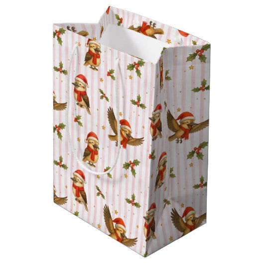 Sac cadeau de Noël Kookaburra Watercolor (Dos Angle)