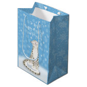 Sac cadeau de Noël 'Let it snow' mignon léopard de (Devant Angle)
