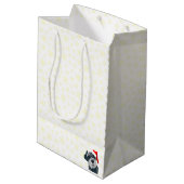 Sac cadeau de Noël Mini Schnauzer Chien Santa Hat (Dos Angle)