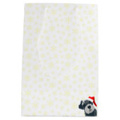 Sac cadeau de Noël Mini Schnauzer Chien Santa Hat (Dos)