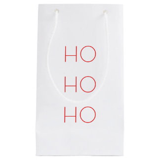 Sac cadeau de Noël minimaliste HO HO HO