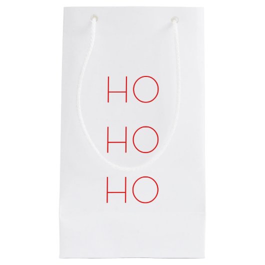Sac cadeau de Noël minimaliste HO HO HO (Devant)