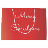 Sac cadeau de Noël moderne avec poignées (Dos)