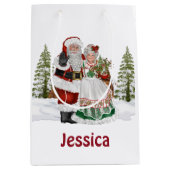 Sac cadeau de Noël monogramme (Devant)