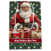 Sac cadeau de Noël, Monogramme personnalisé (Devant)