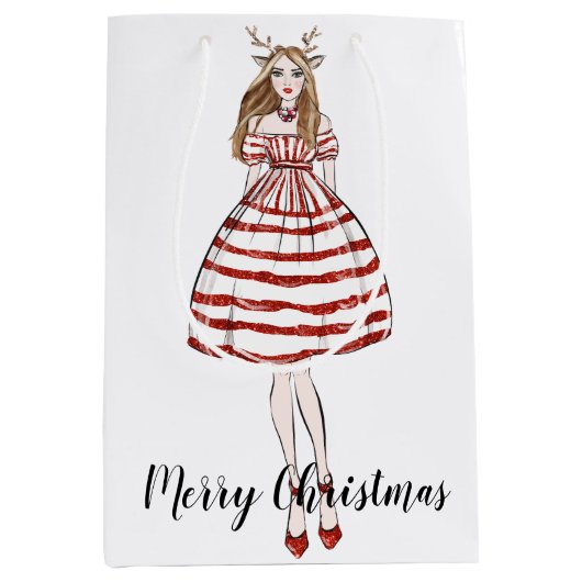 Sac cadeau de Noël moyen (Devant)