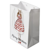 Sac cadeau de Noël moyen (Dos Angle)