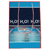 Sac cadeau de Noël moyen natation (Dos)
