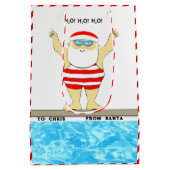 Sac cadeau de Noël moyen natation (Dos)