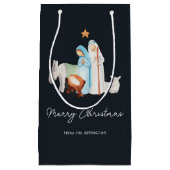 Sac cadeau de Noël Nativité Manger (Devant)