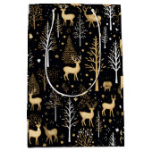 Sac cadeau de Noël Noir d'or (Devant)