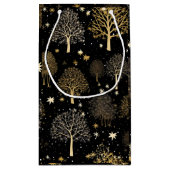 Sac cadeau de Noël noir et or (Dos)