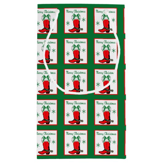 Sac cadeau de Noël occidental Cowboy Boot (Dos)