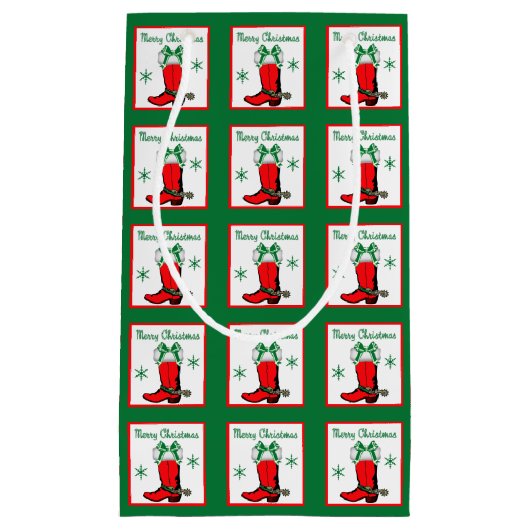 Sac cadeau de Noël occidental Cowboy Boot (Devant)