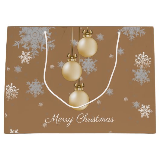 Sac cadeau de Noël or (Devant)