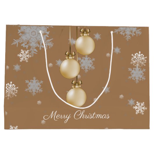 Sac cadeau de Noël or (Dos)