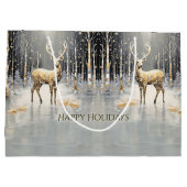 Sac cadeau de Noël Or Reindeer (Dos)