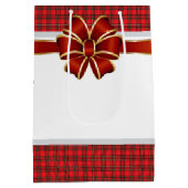 Sac cadeau de Noël Paquet écossais classique (Dos)