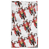 Sac cadeau de Noël Père Noël Fun Biker (Dos)