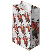 Sac cadeau de Noël Père Noël Fun Biker (Devant Angle)