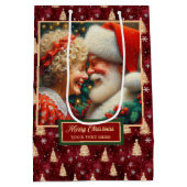 Sac cadeau de Noël père Noël & Mme Claus Aquarelle (Dos)