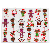 Sac cadeau de Noël Père Noël noir (Devant)