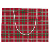 Sac cadeau de Noël personnalisé Red Plaid (Dos)