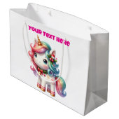 Sac cadeau de Noël personnalisé Unicorn (Dos Angle)