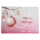 Sac cadeau de Noël Pink Décor Ball (Dos)