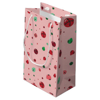 Sac cadeau de Noël Pink Jingle Bells