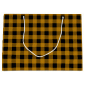Sac cadeau de Noël plaqué Gold et Black Lumberjack (Devant)