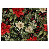 Sac cadeau de Noël Poinsettias (Devant)