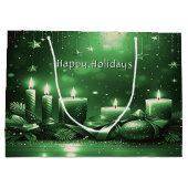 Sac Cadeau de Noël pour bougies vertes (Dos)